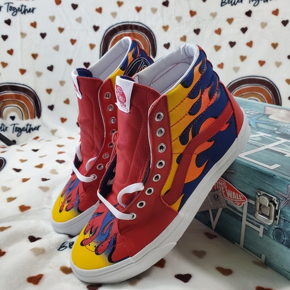 Vans Racer Red True Blue Sk8-HI - Picture 12 of 16